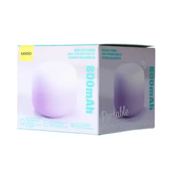 Parlante Portátil Degradado Blanco y Morado Mod Bt2602 Miniso