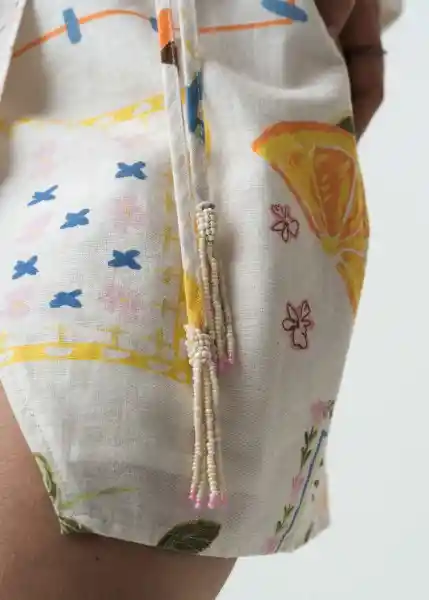 Falda Lindi Crudo Marfil Claro Talla M 442G385 Naf Naf