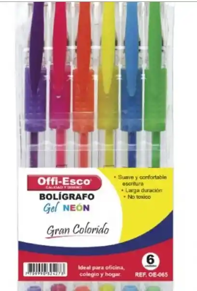 Offi-Esco Esfero Gel Neón Oe165