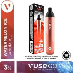 Vapeador Desechable Vuse Go Max Watermelon Ice 3% Paquetex1U