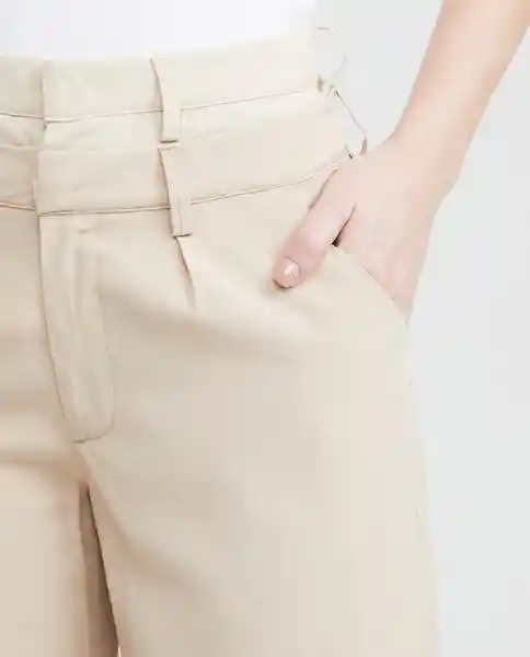 Pantalón Double Waistband Mujer Café Quemado Claro 10 Chevignon