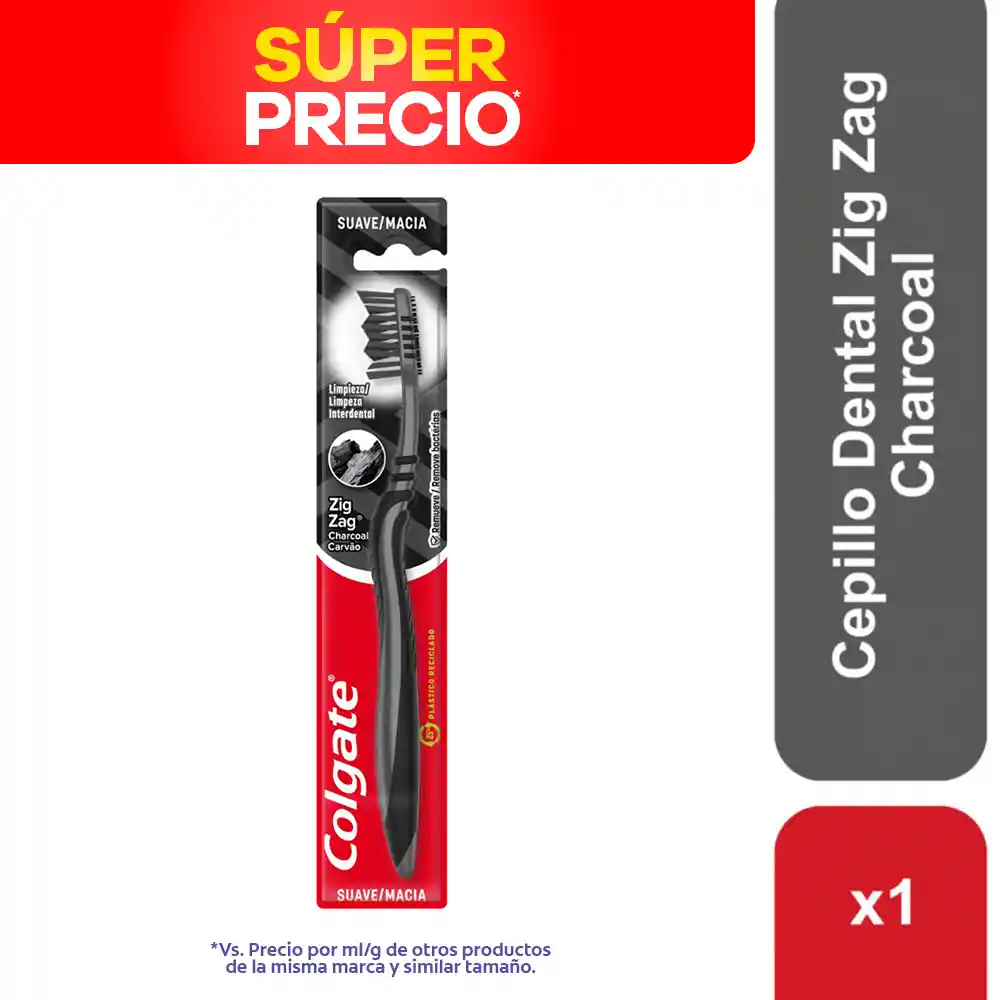 Colgate Cepillo de Dientes Zig Zag Carbon