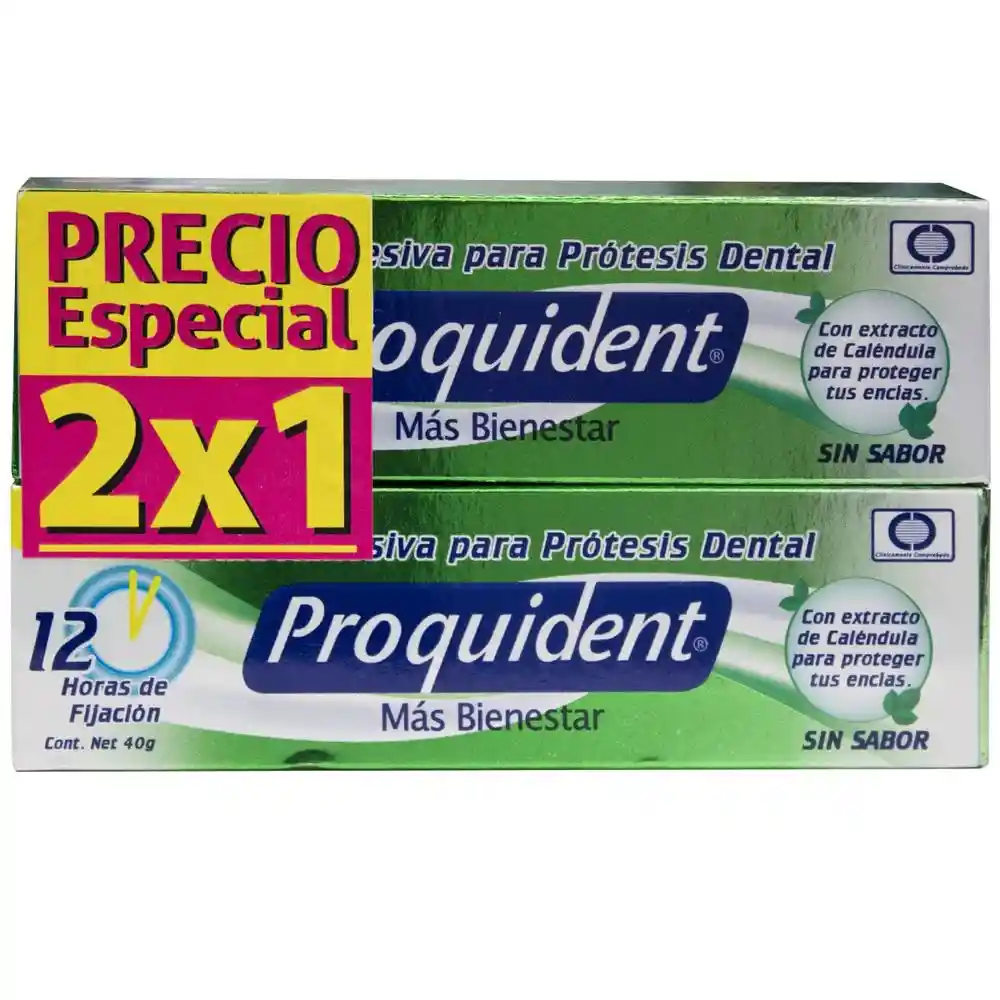 Proquident Crema Adhesiva para Prótesis Dental sin Sabor