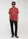 Camisa Fluid-H Rojo Talla S Hombre Mango