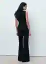 Top Pep Negro Talla L Mujer Mango