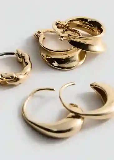 Pack Pendientes Tania Oro Talla 99 Mujer Mango