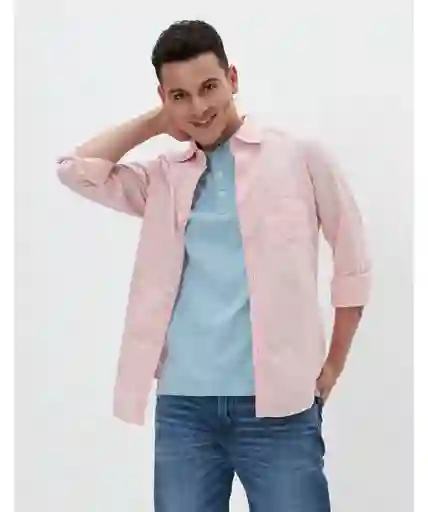 Camisa Hombre Rosado Talla LARGE 400386795369 American Eagle
