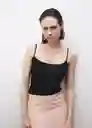 Top Mara Negro Talla M Mujer Mango