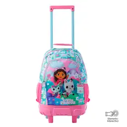 Morral Con Ruedas Para Niña Gabby Cats M Azul