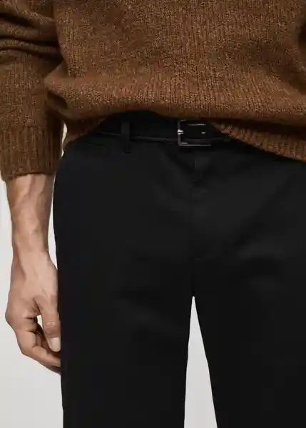 Pantalón Prato Negro Talla 40 Hombre Mango