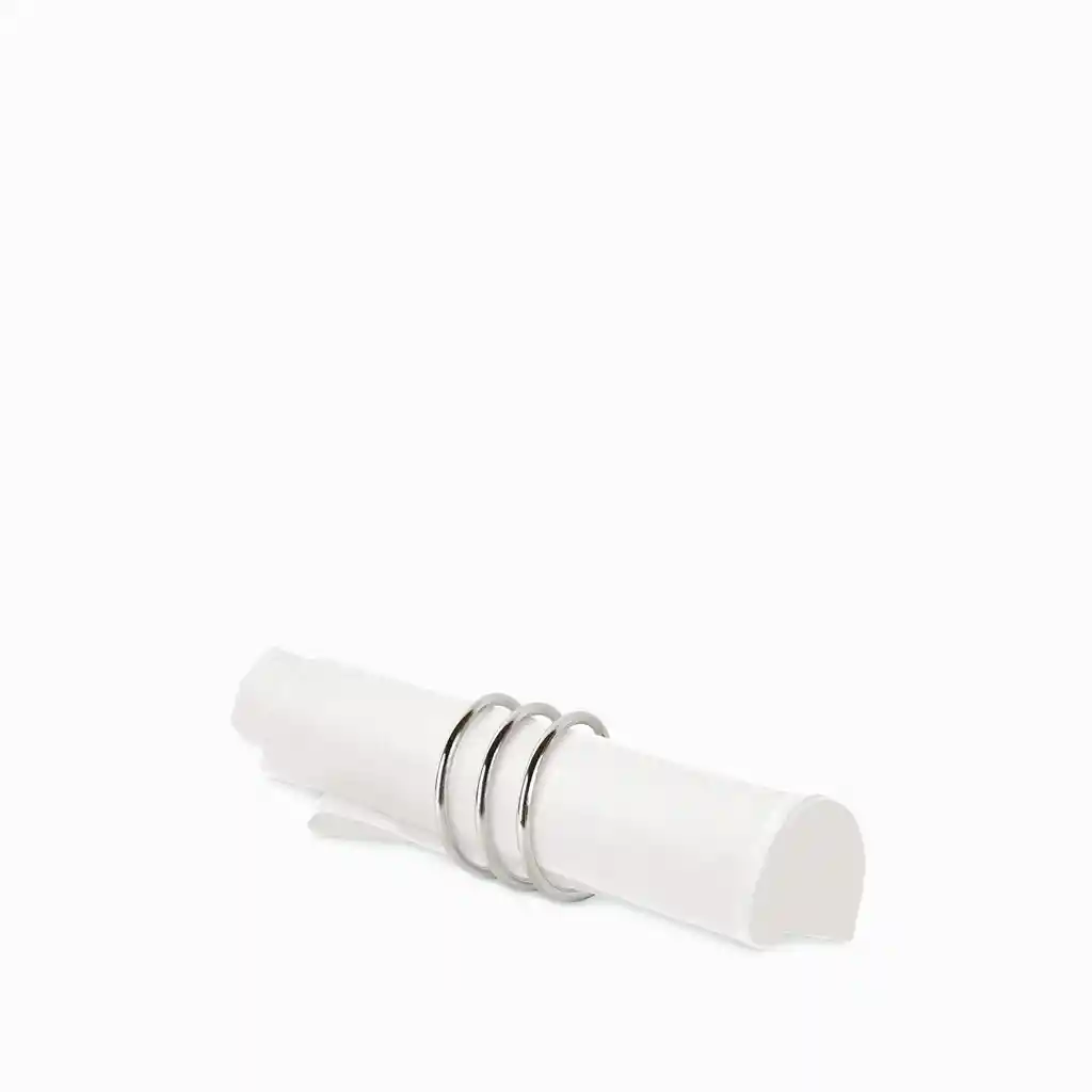 Aro Para Servilleta Espiral Plateado Ambiente Gourmet