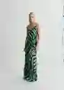Vestido Livia Turquesa Talla S Mujer Mango