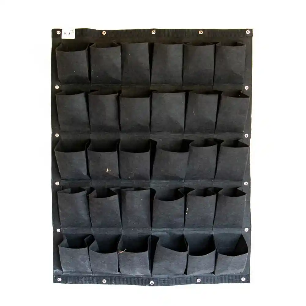 Jardin Vertical de Pared X 30 Bolsillos Negro Pepo Home And Garden Hv-0005
