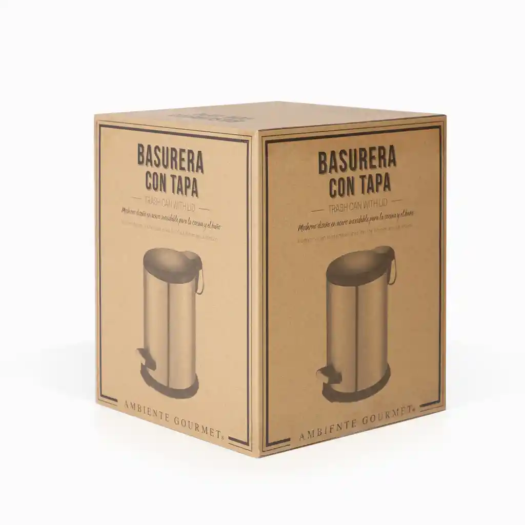 Basurera Con Tapa 20 x 26.5 cm Ambiente Gourmet