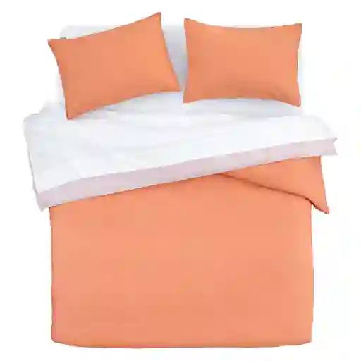 Funda Plumón Lisa 180 Hilos King Naranja 0004 Casaideas