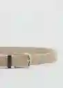 Cinturón Elastic Beige Talla 90 Hombre Mango