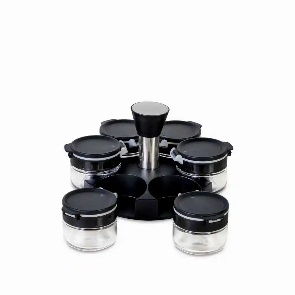 Set Para Especies Negro 6 Ambiente Gourmet