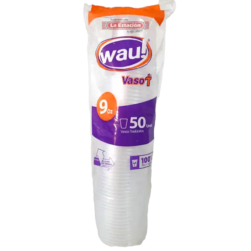 Wau Vasos Plásticos Traslúcidos