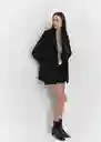 Blazer Americana Eleonor Negro Talla 28 Mujer Mango