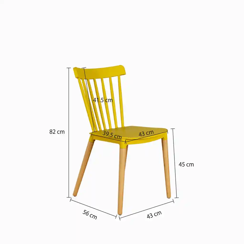 Ambiente Gourmet Silla Rail Amarilla