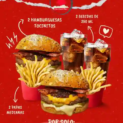 2 Hamburguesas Tocinitos