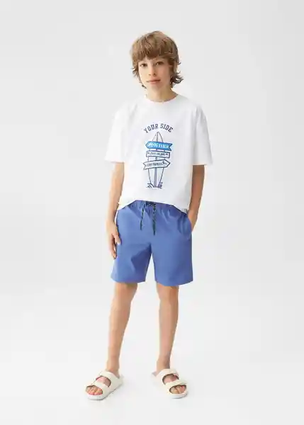 Bermuda Roma Azul Talla 12 Niños Mango