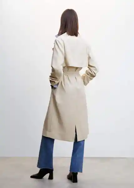 Gabardina Trench Taxi Piedra Talla L Mujer Mango