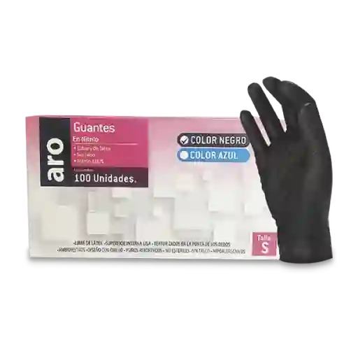 Aro Guante Nitrilo Negro Talla M