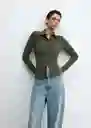 Camisa Orion Khaki Talla S Mujer Mango