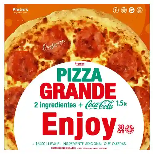 Pizza Grande 8 Porciones + Cocacola 1,5L