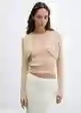 Buzo Cardigan Agurxin Arena Talla L Mujer Mango