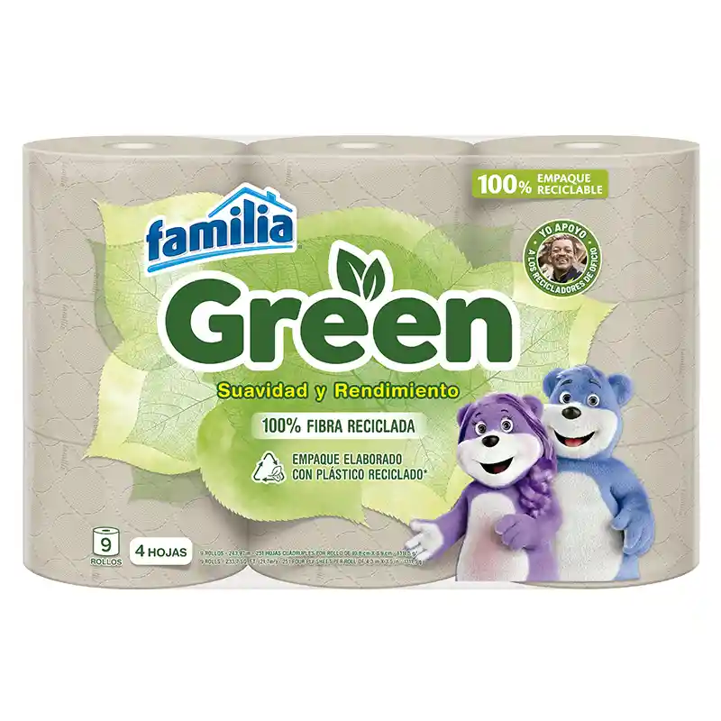 Familia Papel Higiénico Green 4 Hojas