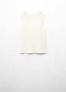 Top Onda Off White Talla 22 Teen Niñas Mango