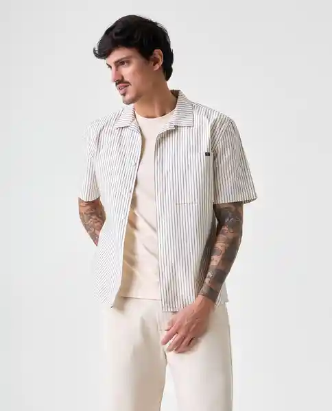 Camisa Hombre Azul Talla M 812G005_AZU194024 Americanino