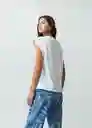 Camiseta Mujer Crudo Puro Claro Talla M Naf Naf