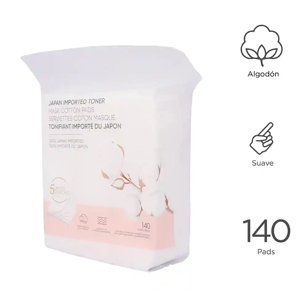 Almohadilla Facial para Limpieza Algodón Miniso