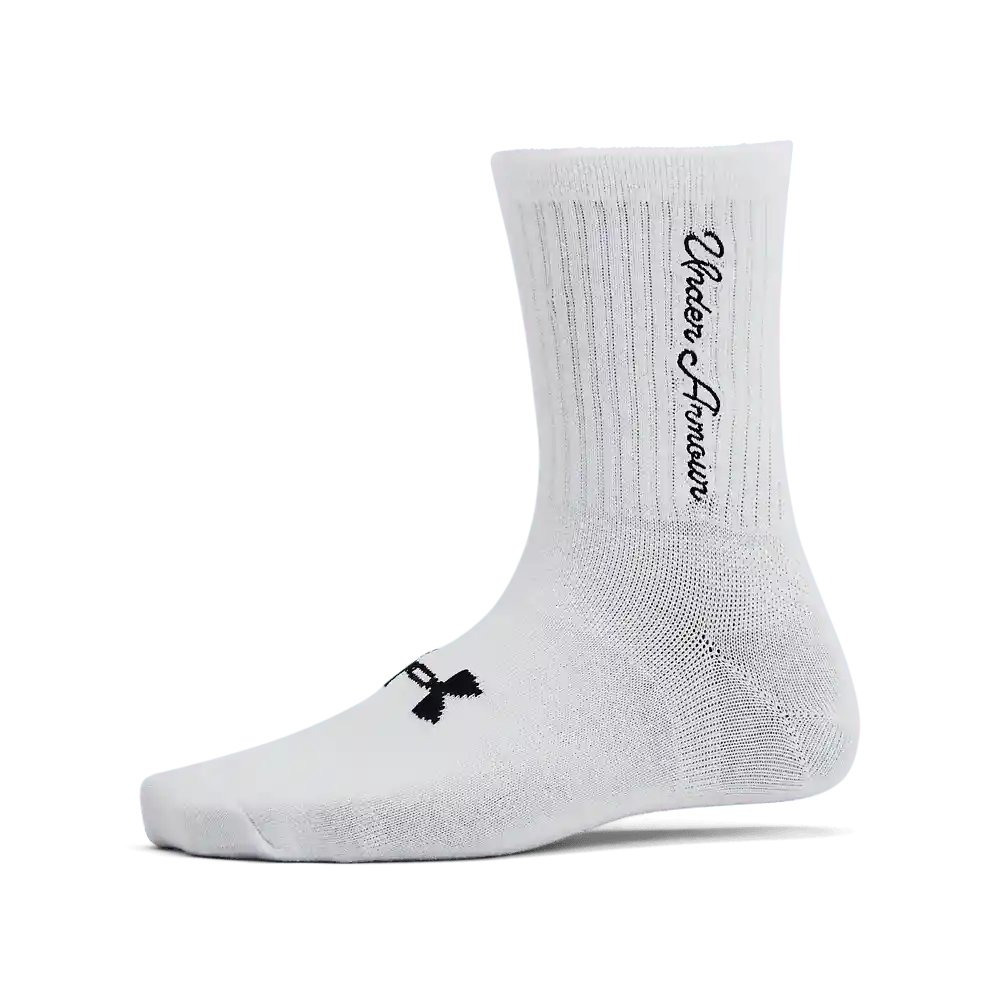 Under Armour Medias Essential Nv Mid Crew Mujer Blanco LG