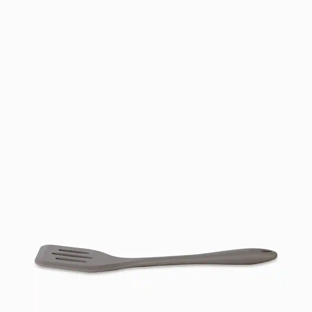 Espátula Ranurada Silicona Gris Ambiente Gourmet