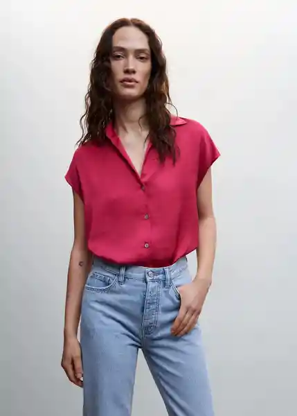 Camisa Sassa Fresa Talla M Mujer Mango