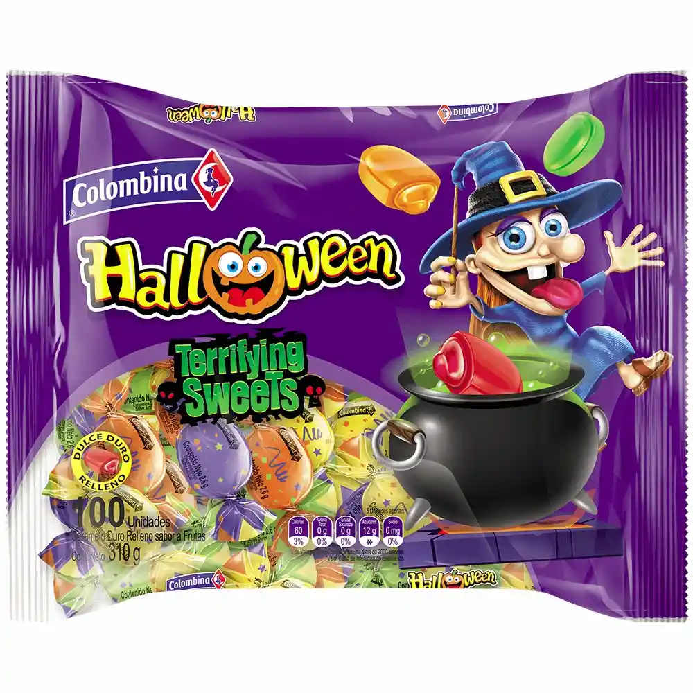 Colombina Dulce Relleno Sabor Frutas de Halloween