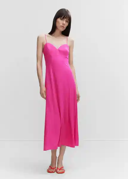 Vestido Maira Fucsia Talla S Mujer Mango