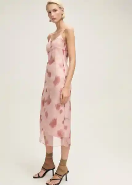 Vestido Sasi Rosa Pastel Talla S Mujer Mango