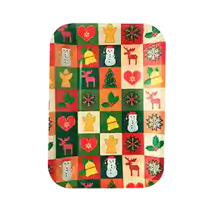 Plato Navidad Carton Decorado Mediano 