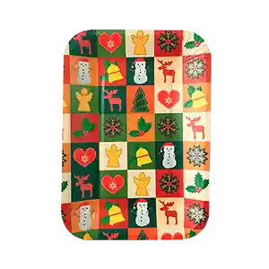 Plato Navidad Carton Decorado Mediano 