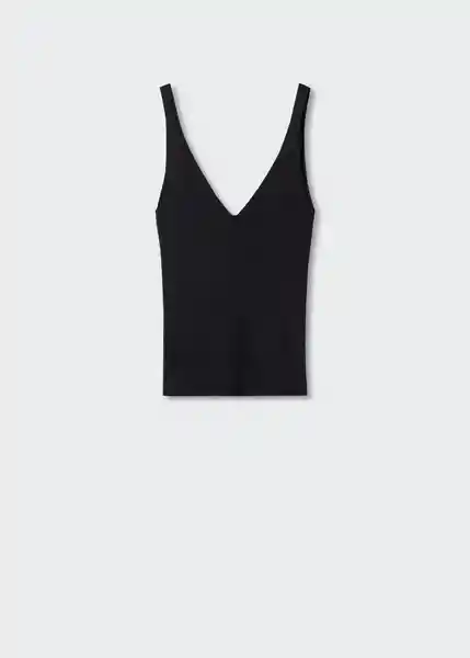 Top Gymnasti Negro Talla XL Mujer Mango