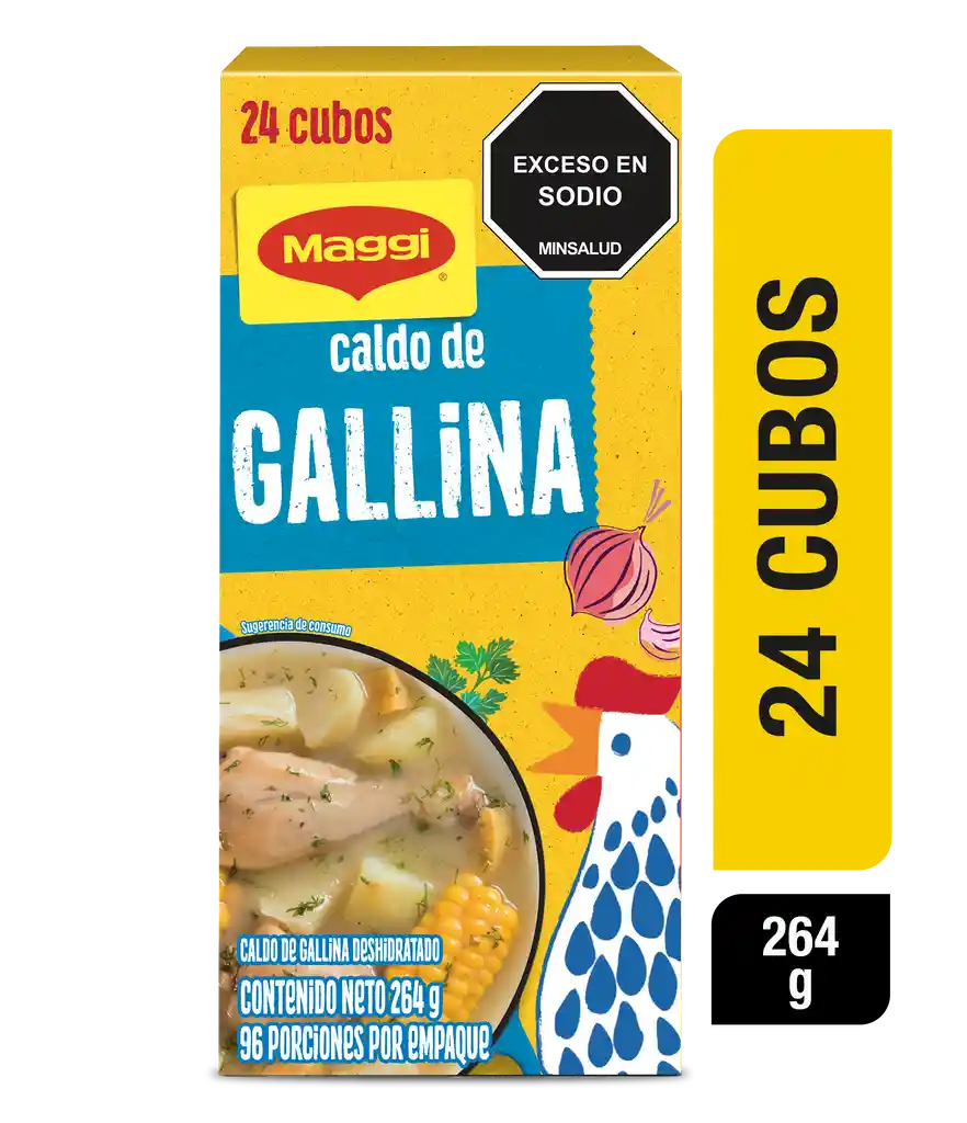 Maggi Caldo de Gallina x 24 cubos x 264g caja