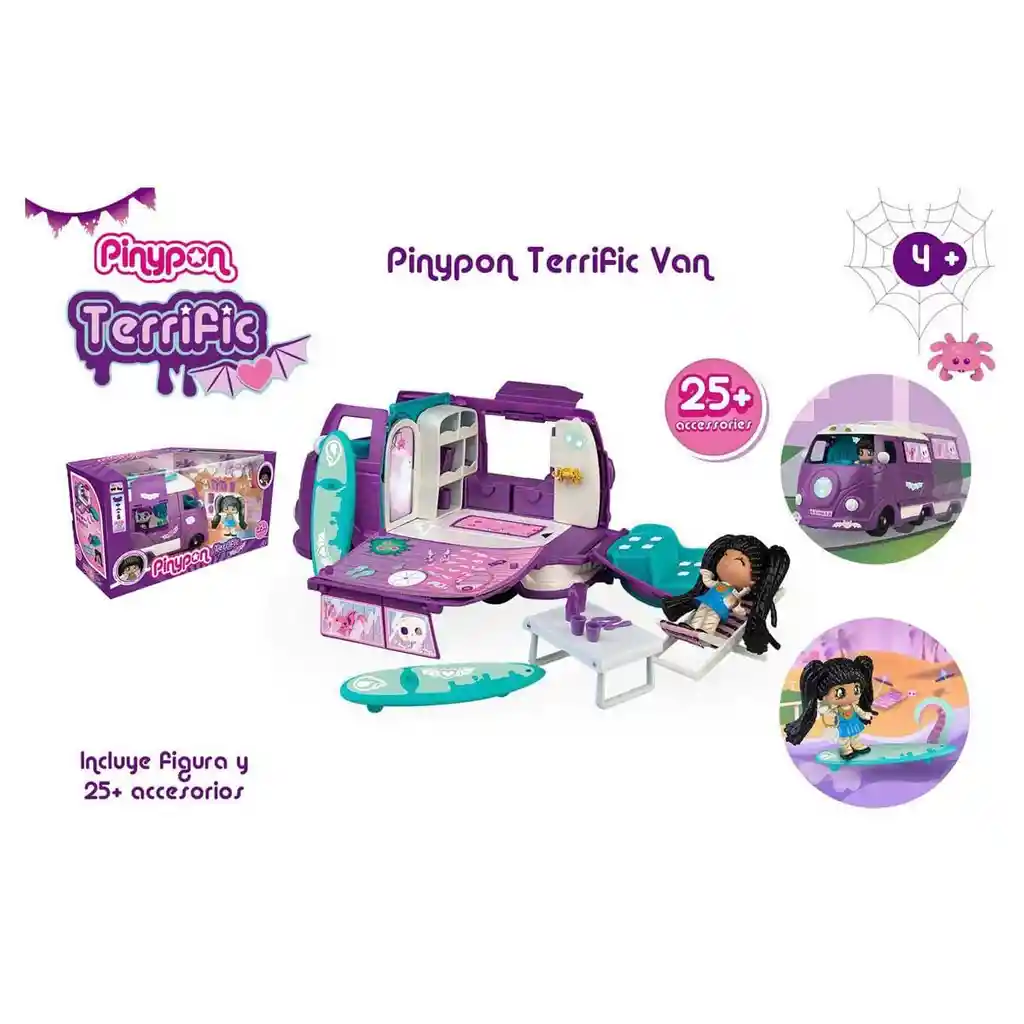 Pinypon Set Muñeca Terrific Van