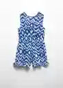 Enterizo Mono Brady Azul Talla 08 Niñas Mango