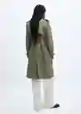 Chaqueta Trench Polana Khaki Talla XL Mujer Mango