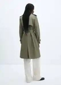 Chaqueta Trench Polana Khaki Talla XL Mujer Mango